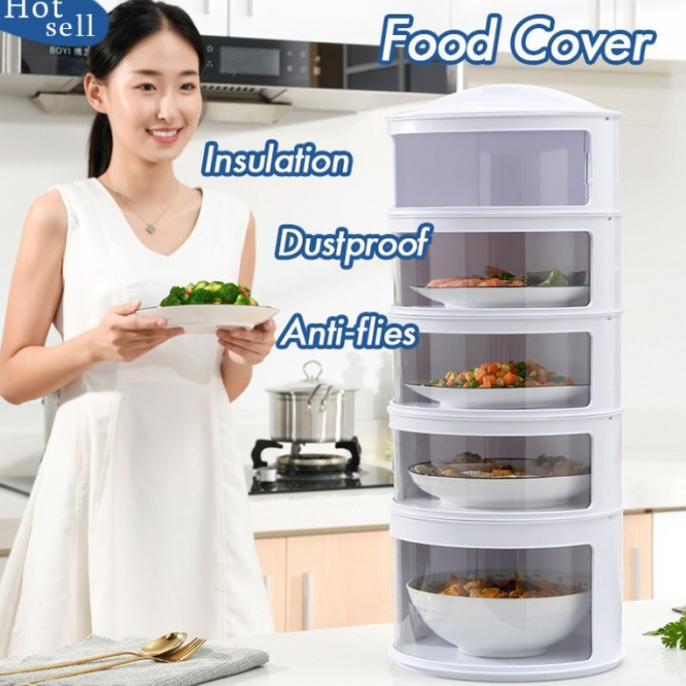 Tempat makanan 5 tingkat | Rak makanan 5 susun | Tudung saji 5 susun