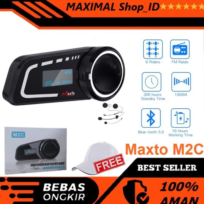 Intercom Maxto M2C 6 Rider Intercom Bluetooth Helm