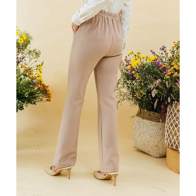 Geulis.id celana wanita Lizza PANTS - Warmgrey