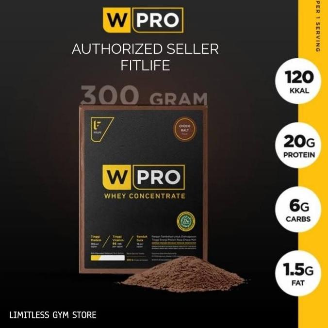 WHEY PROTEIN [ASLI ORI] FITLIFE WPRO WHEY PRO 300GR W PRO PROTEIN 300 GRAMS GR 10 EL09I09A82L