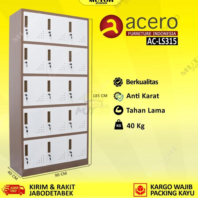

New Acero Ac-Ls315 Locker Besi 15 Pintu Loker Besi 15 Pintu Berkualitas