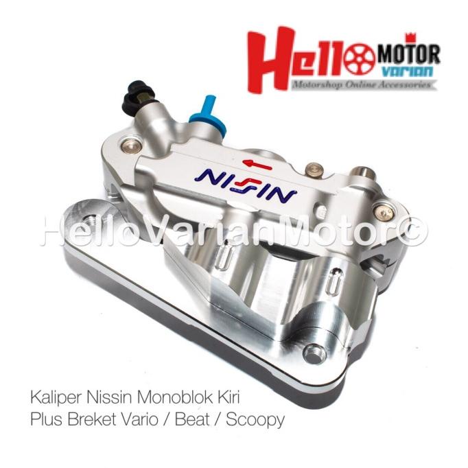 Kaliper NISSIN MONOBLOK KIRI Plus Breket BEAT / VARIO / SCOOPY