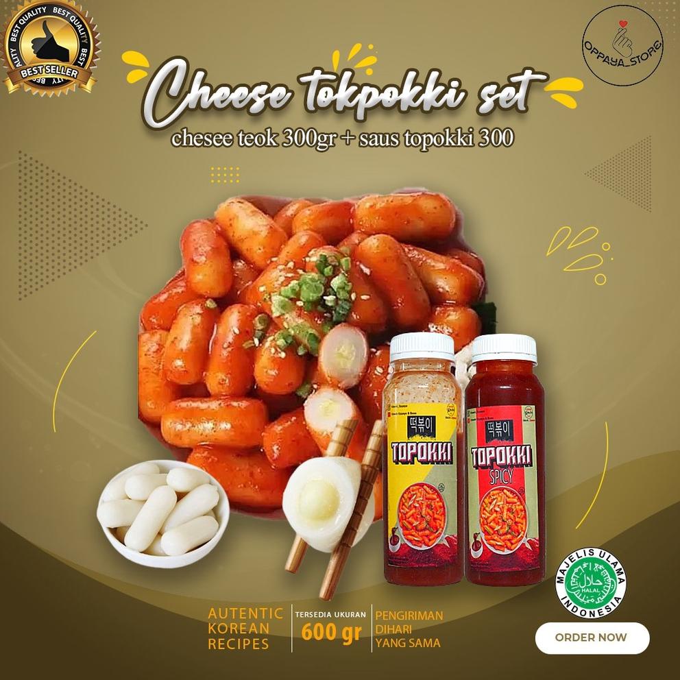 

Stok terbaru Keju Cheese Tteokbokki Topokki 300Gr Sets ( 300Gr Kue Keju Tteteok + 300Gr Saus Bumbu)