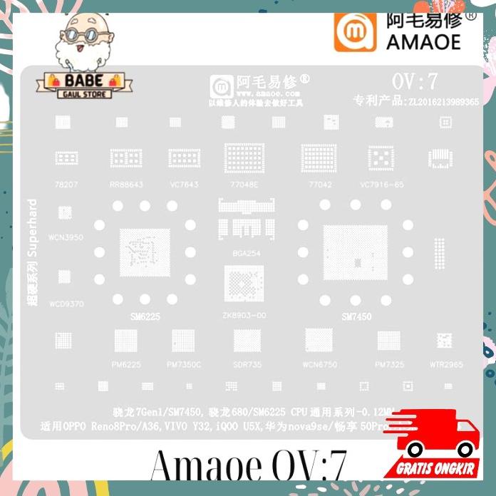 Plat Cetakan Ic Sm6225 Sm7460 Cpu Bga Amaoe Ov7 Original