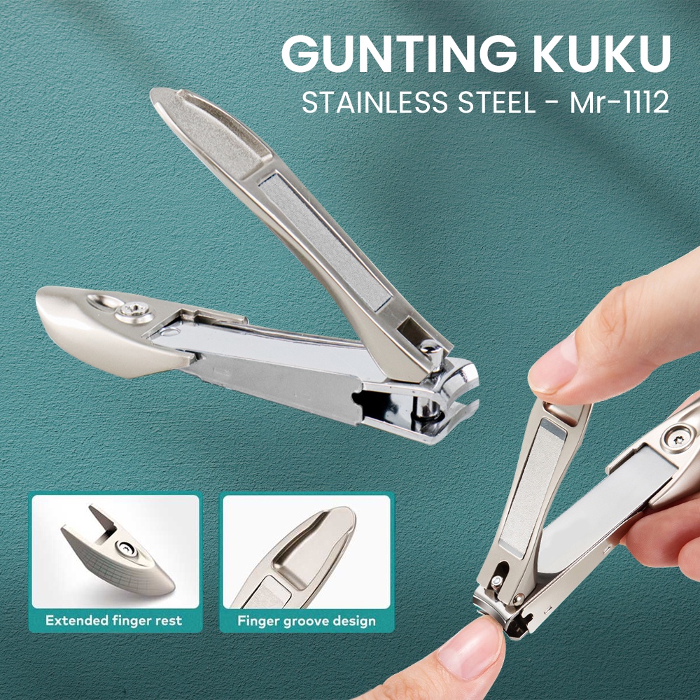 SU6 MR.GREEN Gunting Kuku Nail Clippers Stainless Steel Mr-1112 Champagne Gold By Pro