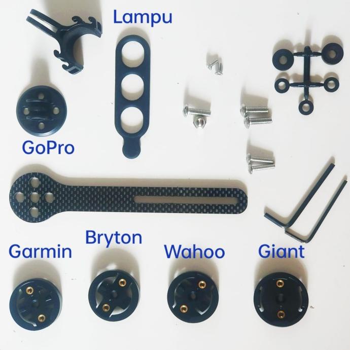 Barfly Integrated Dropbar Aero Mount Bryton Garmin Xoss Gopro lampu