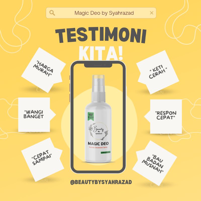 [proses BPOM] Magic Deo Original Deodorant Tawas mencegah bau badan mencerahkan ketiak