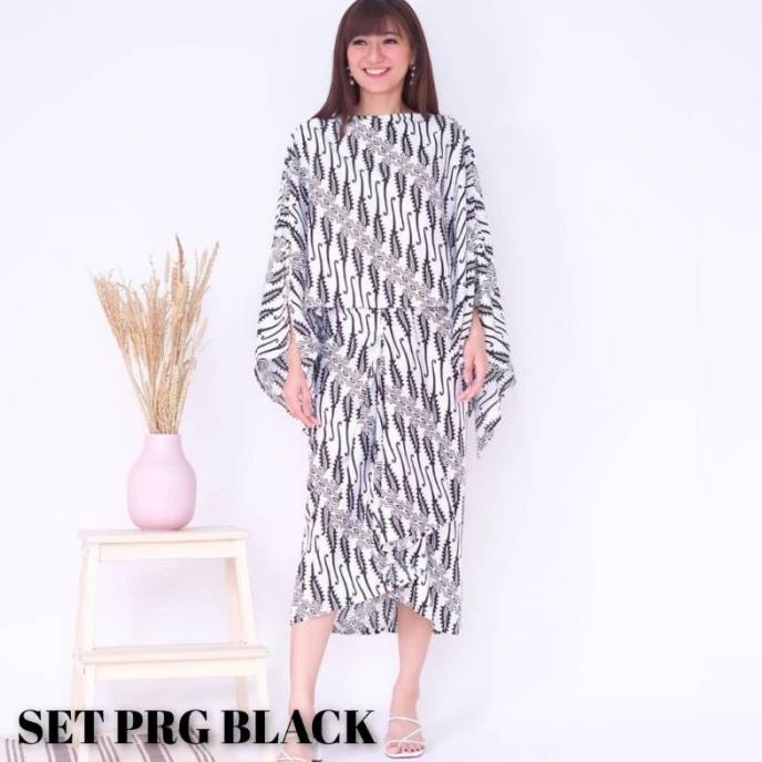 SET BATIK KAFTAN MODERN STELAN ATASAN BLOUSE DAN ROK TRENDY 167 168