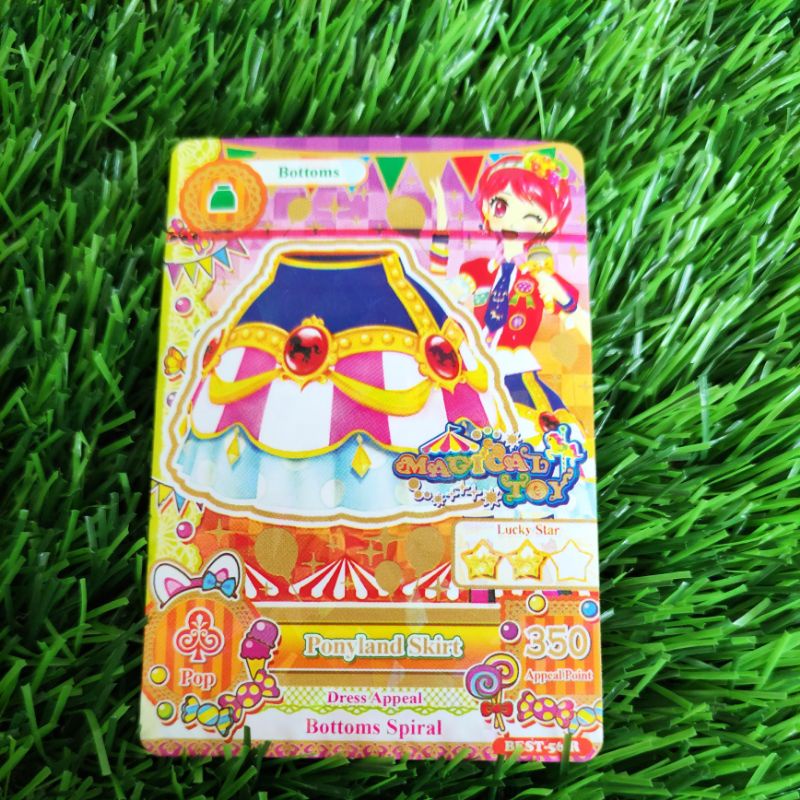 kartu aikatsu non ori ponyland skirt magical toy
