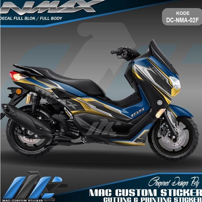 >>>>>] DECAL NMAX NEW - STIKER FULL BLOK NMAX 2020 - DC NMA 02 - MOTOR BIRU