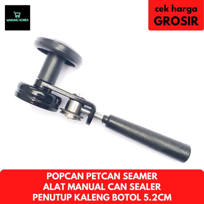 Terlaris Popcan Petcan Seamer Alat Manual Can Sealer Penutup Kaleng Botol 5.2Cm