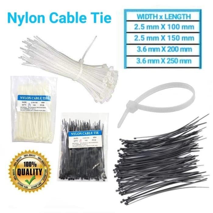 

Terlaris Mandiri Kabel Ties 2.5X150Mm Nylon Isi 100Pcs Pengikat Kabel