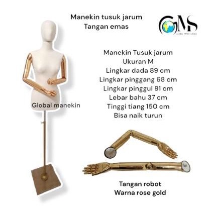 Terlaris Patung Setengah Badan/Manekin Tangan Kayu/Manekin Foam Tangan Kayu