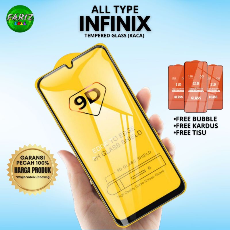 Tempered Glass Screen Protector Full Cover 5D/HD/9D/21D/88D Anti Gores Pelindung Layar Handphone Tempered Glass Sisi Hitam Infinix Hot 9 Play Hot8 Hot 8 Lite Hot 9 9 Pro 9 Lite Note 7 Lite S5 S5 Pro Lite S4 Smart 3+ 4 4c 5 6 9 Play 10 11 12 play 12i hot12