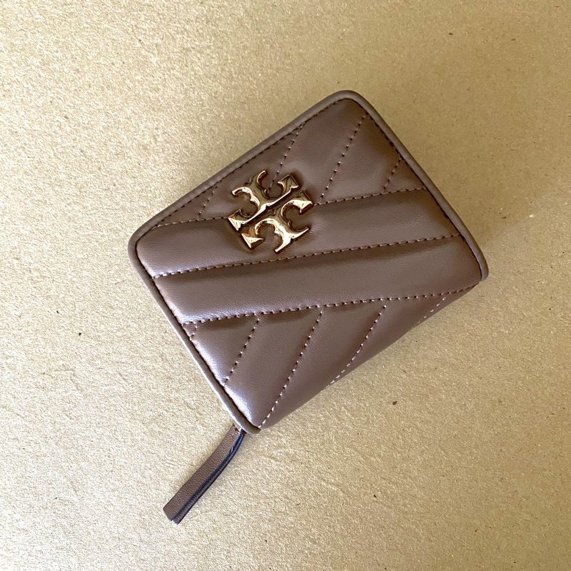 Tory Burch Kira Chevron Bifold Wallet Taupe