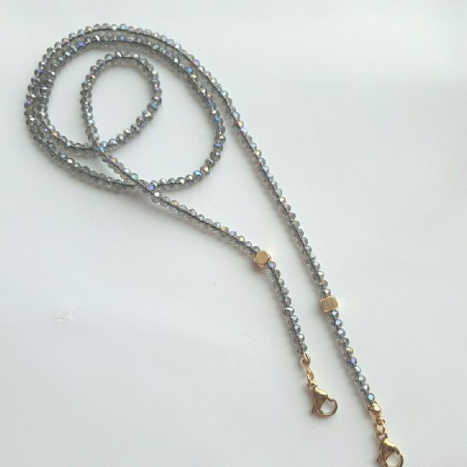 kalung masker tali gantungan strap mask korea dadu gold
