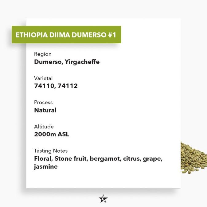 

Arabica Green Beans - Ethiopia Diima Dumerso #1 By Nordic Approach
