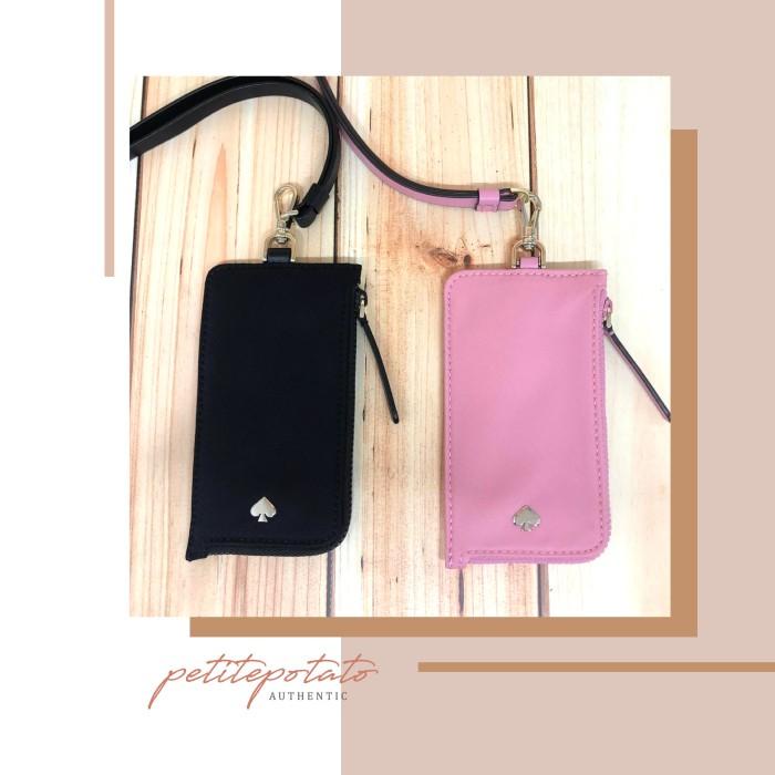 

LANYARD BRANDED WANITA KATE SPADE JAE AUTHENTIC BLACK & CARNATION