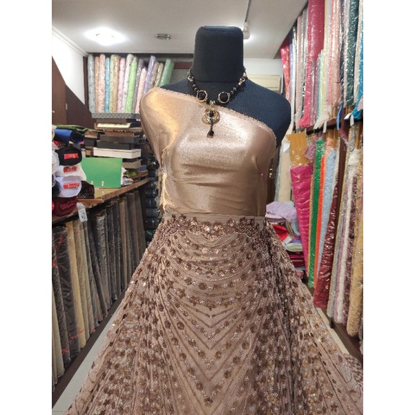 Kain Dress Tile Zuhair Batu Payet Ivana Bridal Import Mocca