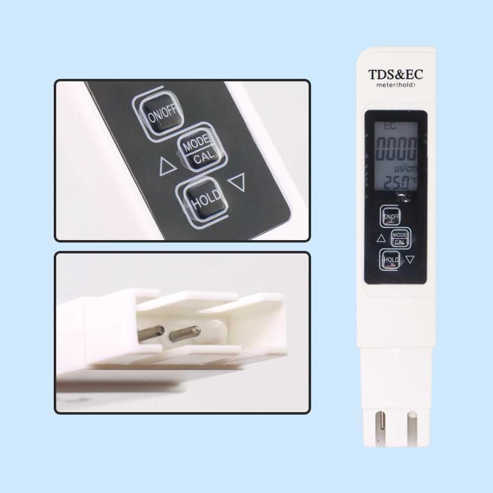 VKTECH Alat Ukur Uji TDS EC Meter Digital Air Minum Akuarium - E-1