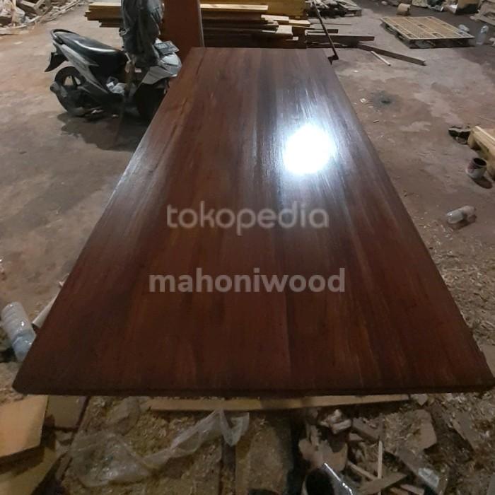 Terlaris Top Table Meja Kayu Mahoni 140X60X2.5-2.8Cm