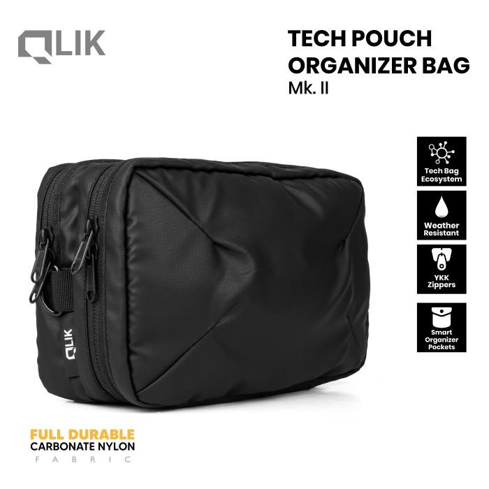 Terlaris Qlik Tech Pouch Organizer Bag Mk. Ii - Clutch/Hand/Kit/Gadget/Tas Pria