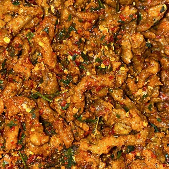 

1Kg-Kripik Usus Krispi Pedas Daun Jeruk Usus Krispi Viral Bandung