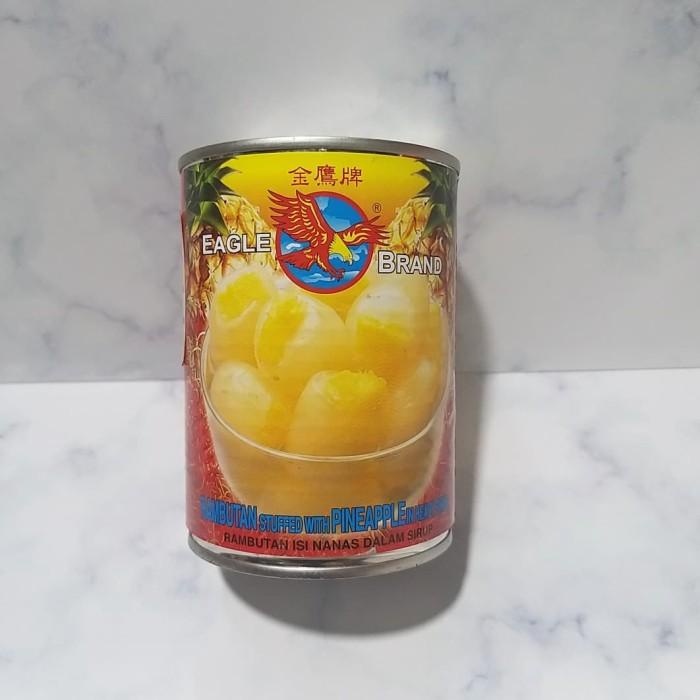 

rambutan isi nanas dalam sirup / rambutan kaleng / eagle brand Kualitas Terbaik