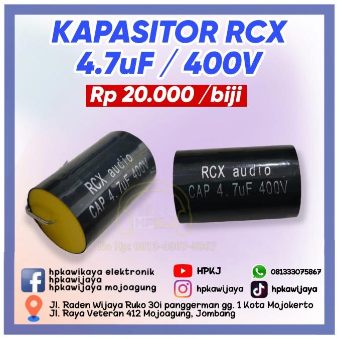 ] KAPASITOR RCX 4.7 uf 400 volt kapasitor capasitor rcx 4,7uf 4.7uf 400v