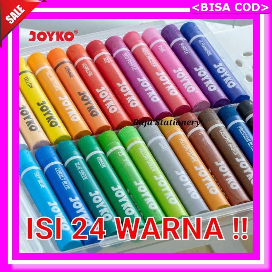 

Crayon 12 Warna / Krayon Mewarnai 12 Warna Joyko Titi Crayon Oil Pastel / Krayon Minyak Joyko 24 Warna Op-24Cr