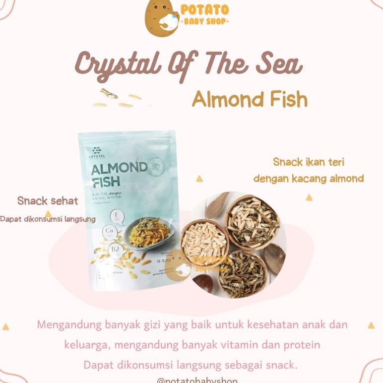 

Crystal of The Sea - Almond Fish Snack Sehat Ikan teri dengan kacang almond Best Seller