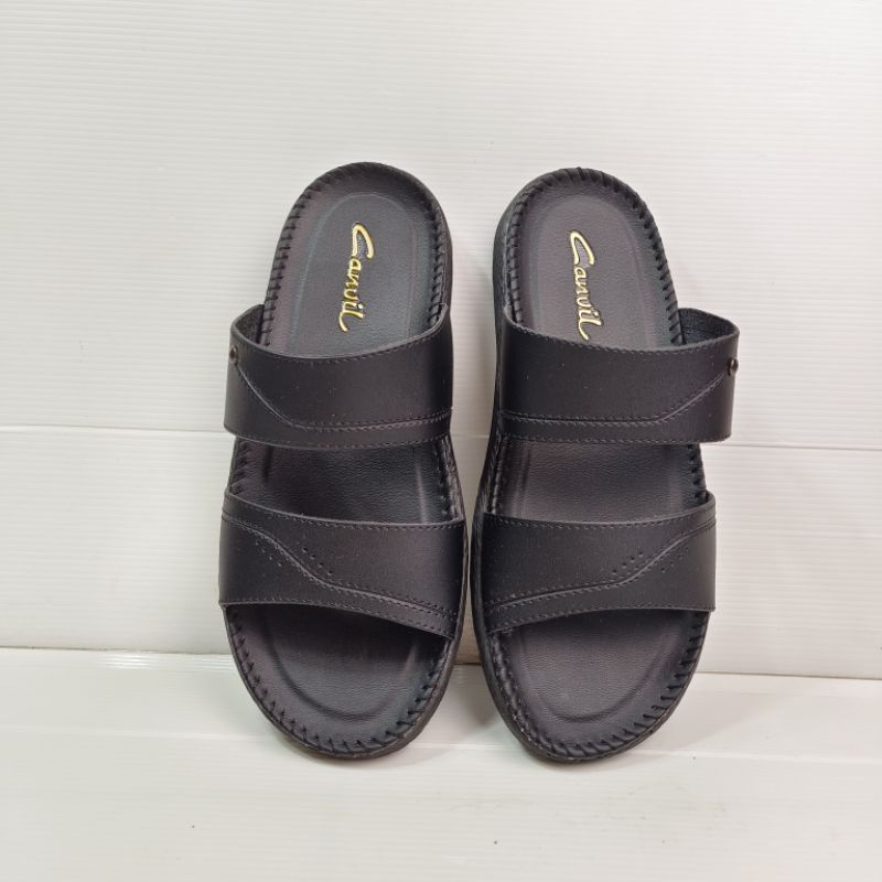 Sandal Slip-On Pria Bahan Kulit Model Trendy (Vino 02)