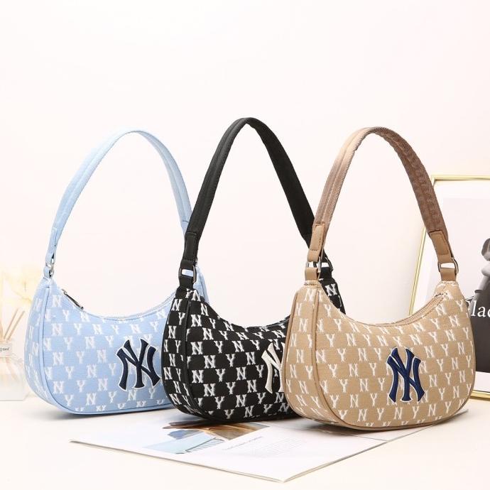 Terlaris Tas Mlb Monogram Jacquard Hobo Bag Armpit Clip Bag Original 100% Discount