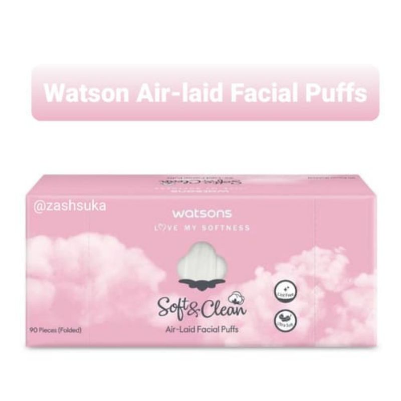 Watsons Air-Laid Facial Puffs (90 sheet)