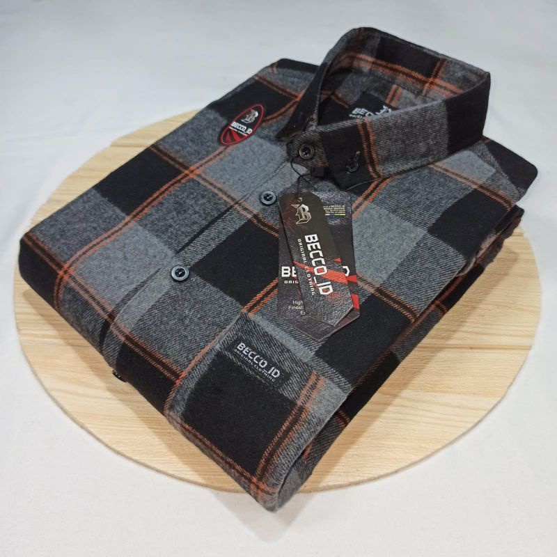 kemeja flanel lengan pendek pria - Kemeja flanel bahan import terbaru