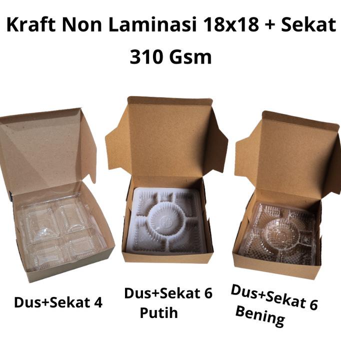 Terlaris 50 Pcs Box Nasi Kotak + Mika / Kotak Nasi Box Kraft / Dus Nasi Pengiriman Cepat
