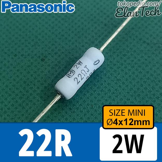 Resistor 22R 2W Panasonic miniaturized size 1W 22 Ohm Elan73c Ayo Beli