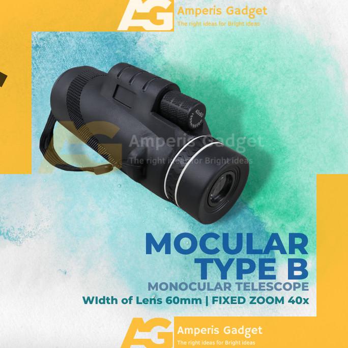 MOCULAR TYPE B Teropong Monocular 40x60mm | Prism BAK4 |1500M/9500M