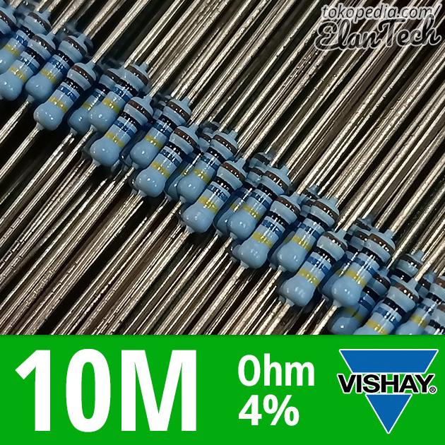 Resistor Vishay 10M 1/4W 4% 0.25W VR25 10 Mega Ohm Elan73c dijamin