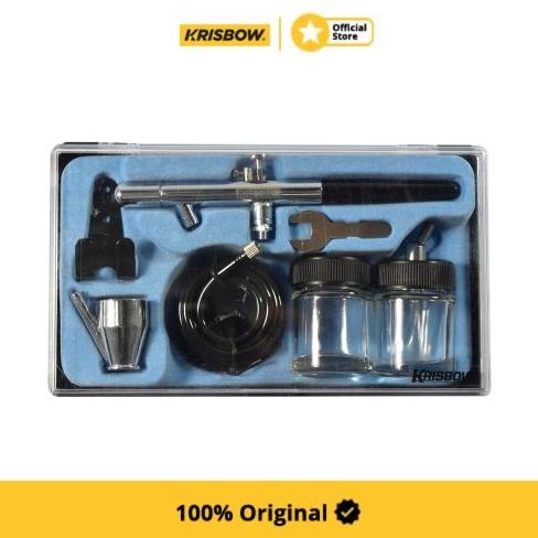 Krisbow Alat Lukis Air Brush Kit Multifungsi Hs-28 - Silver/Hitam