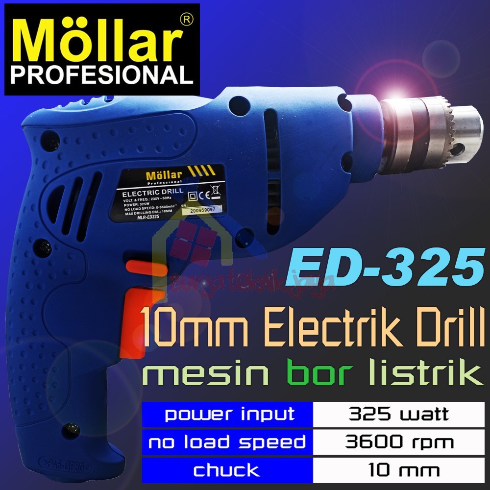 Mollar Electrik Drill MLR-ED325 - Mollar Bor 10mm ED325
