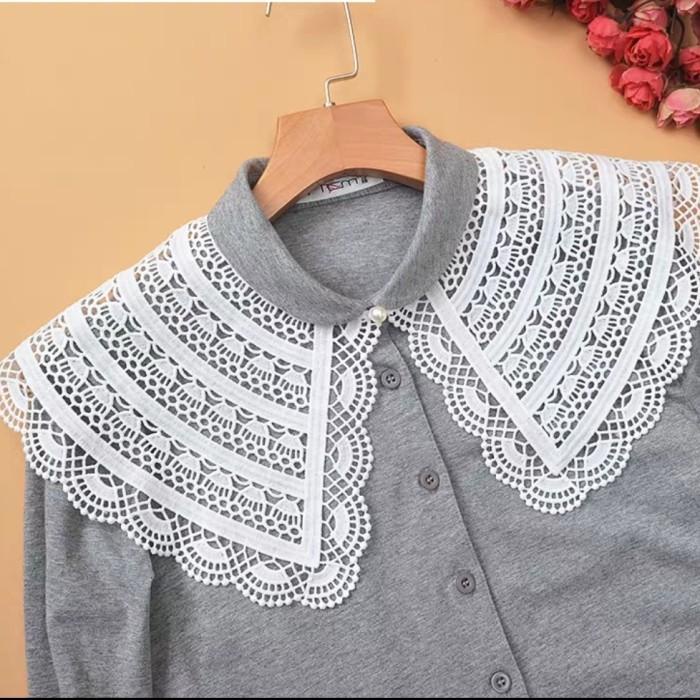 Scarf Kerah Palsu Renda Collar