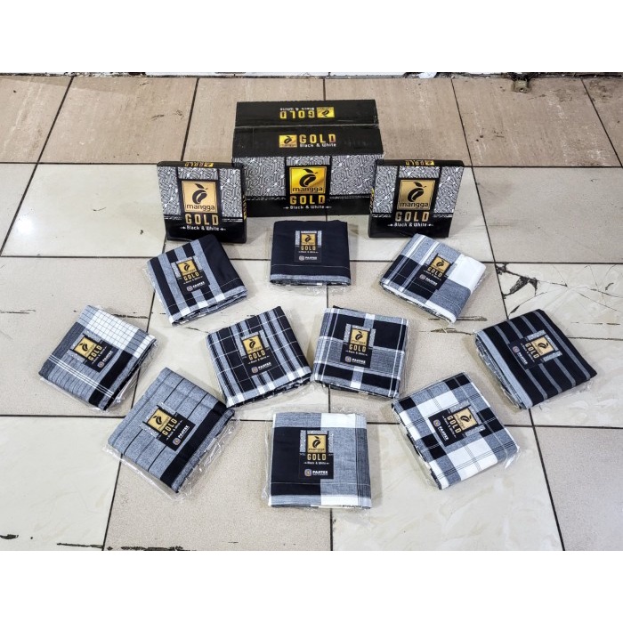Terlaris Sarung Sarung Mangga Gold Black White