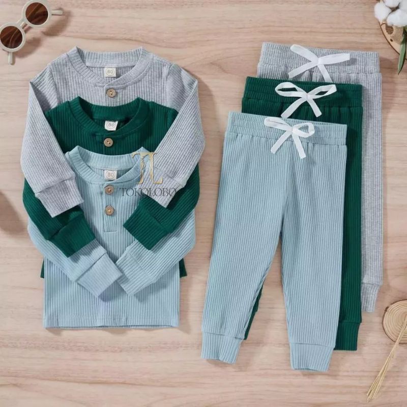 [rumahbayipdg] Stelan anak ERON UNISEX || set bayi anak lengan panjang
