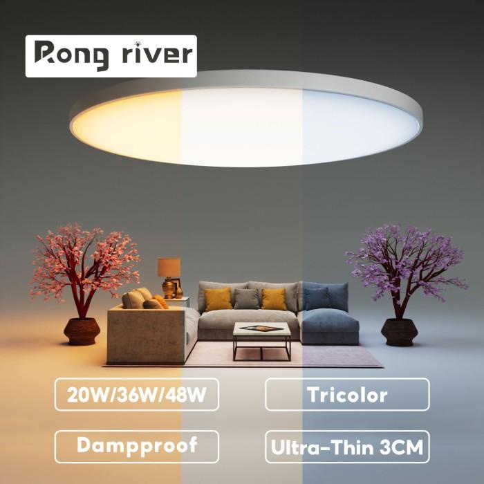 Best Seller Rong River Lampu Plafon Minimalis 3 Warna Lampu Plafon Kamar