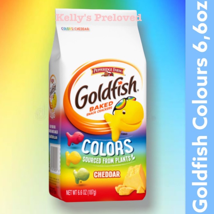 

GOLDFISH BAKED SNACK CRACKERS - COLORS CHEDDAR - 6.6 OZ 187 gr USA