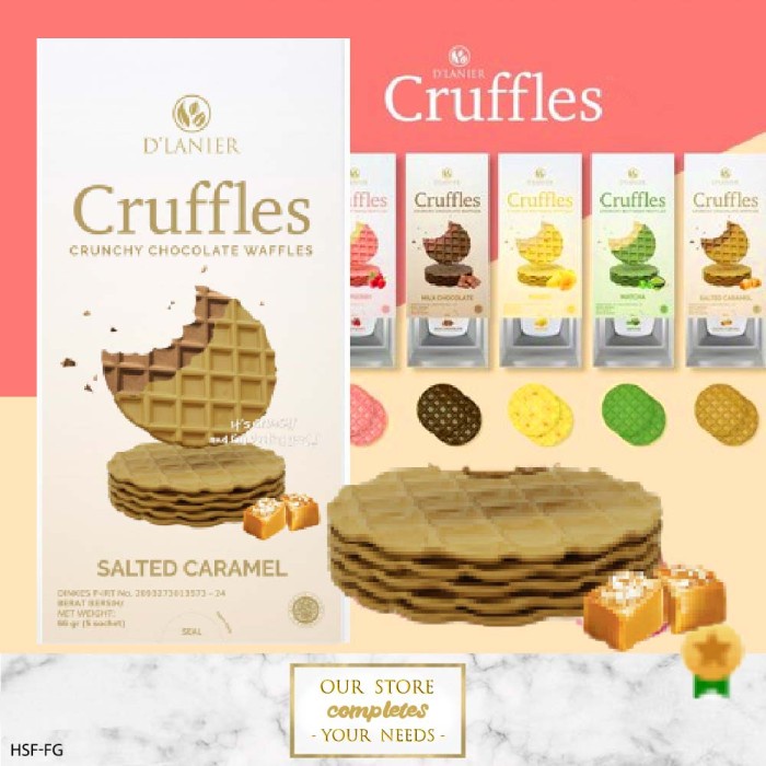 D'LANIER CRUFFLES SALTED CARAMEL CRUNCHY BUTTER WAFFLE DLANIER CRUFFLE