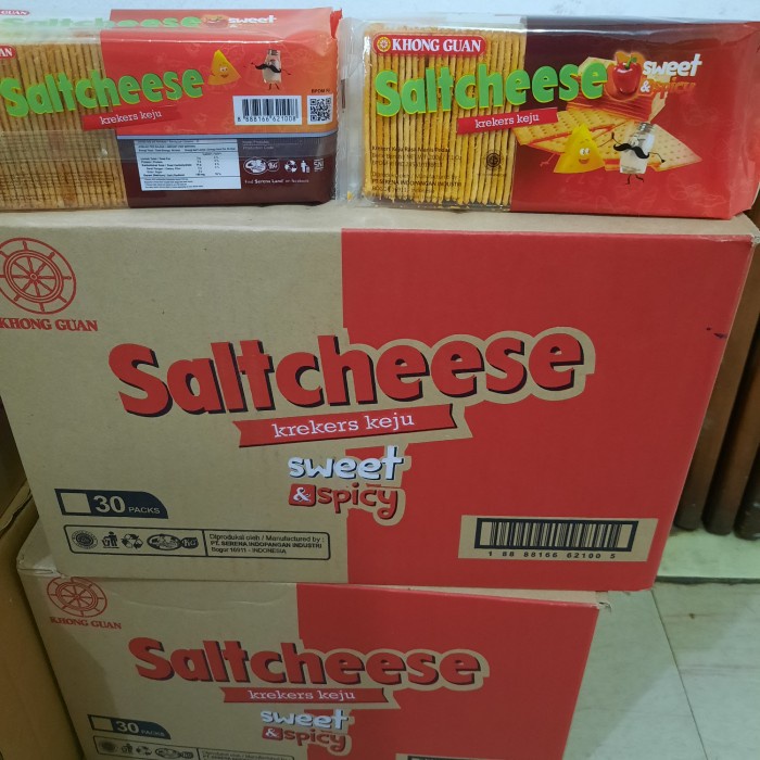 

KHONG GUAN SALTCHEESE SWEET AND SPICY 200 GRAM 1 KARTON ISI 30 PACK
