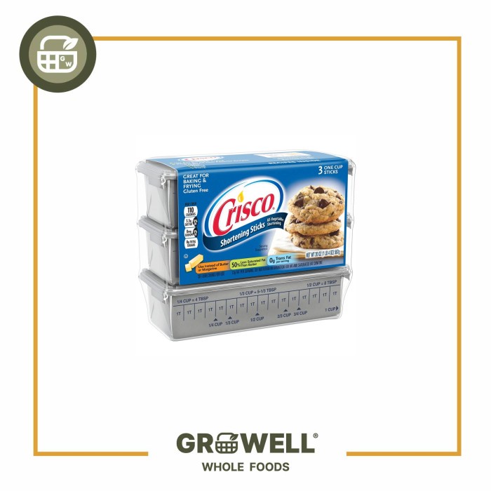 

CRISCO ALL VEGETABLE SHORTENING STICKS 20OZ