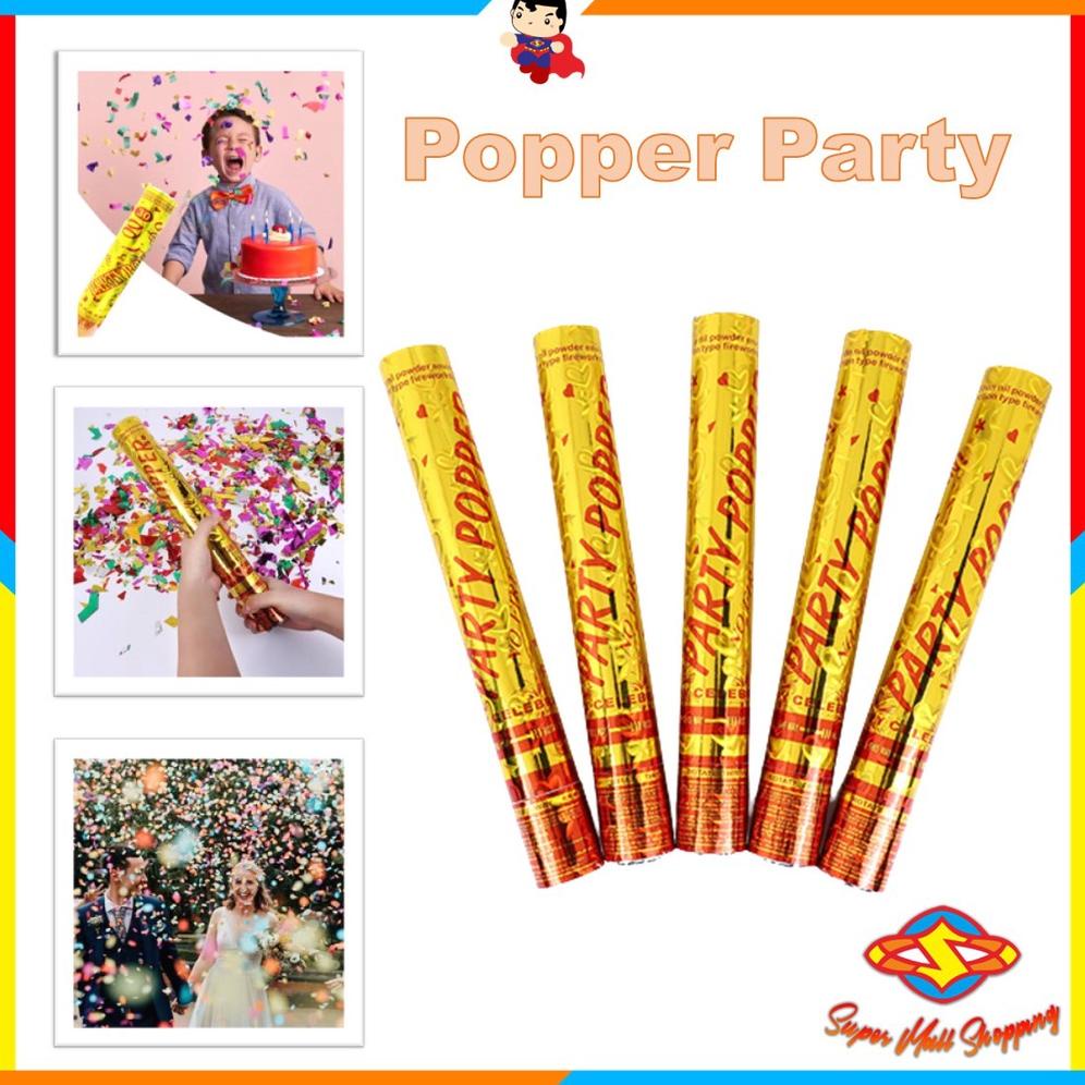 SMS Popper Party Ulang Tahun 30Cm Confetti Pesta Pernikahan 60Cm Petasan Pesta Semburan Kertas Warna